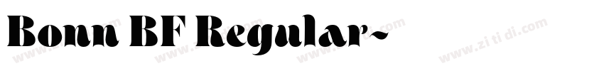 Bonn BF Regular字体转换